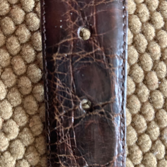 Vintage Henri Bendel Brown Genuine Caiman Crocodile Belt-34 inches- minimal wear main image 9